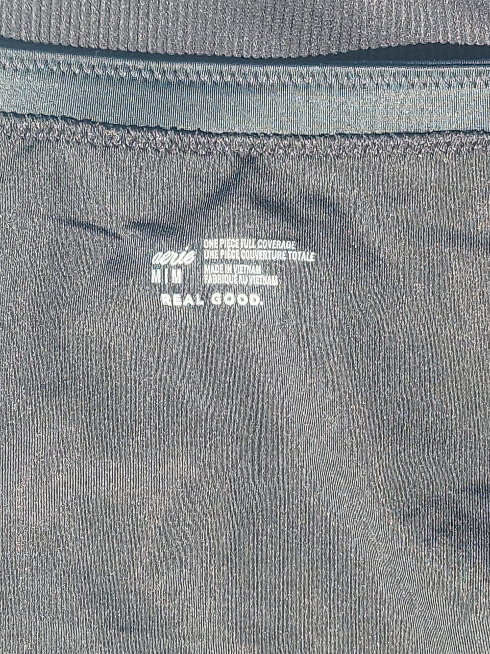 aerie Size Medium Black Ribbed One-Piece Swimsuit - Picture 5 of 5